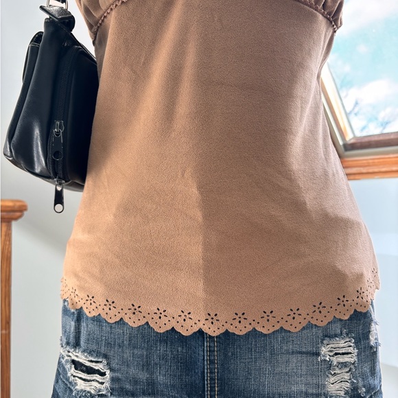 Vintage Joe Boxer Faux Suede Camisole 🤎 - Picture 5 of 6